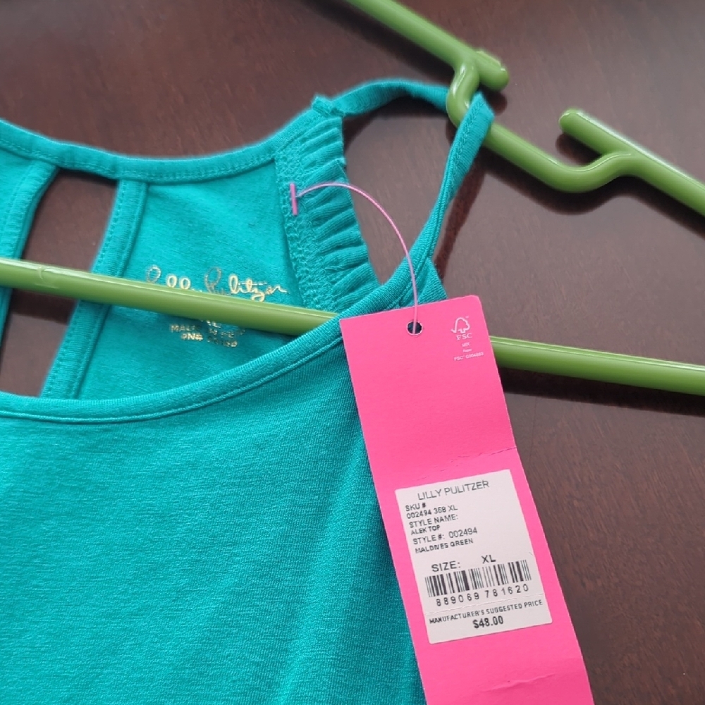 Lilly Pulitzer Teal Sleeveless Top
